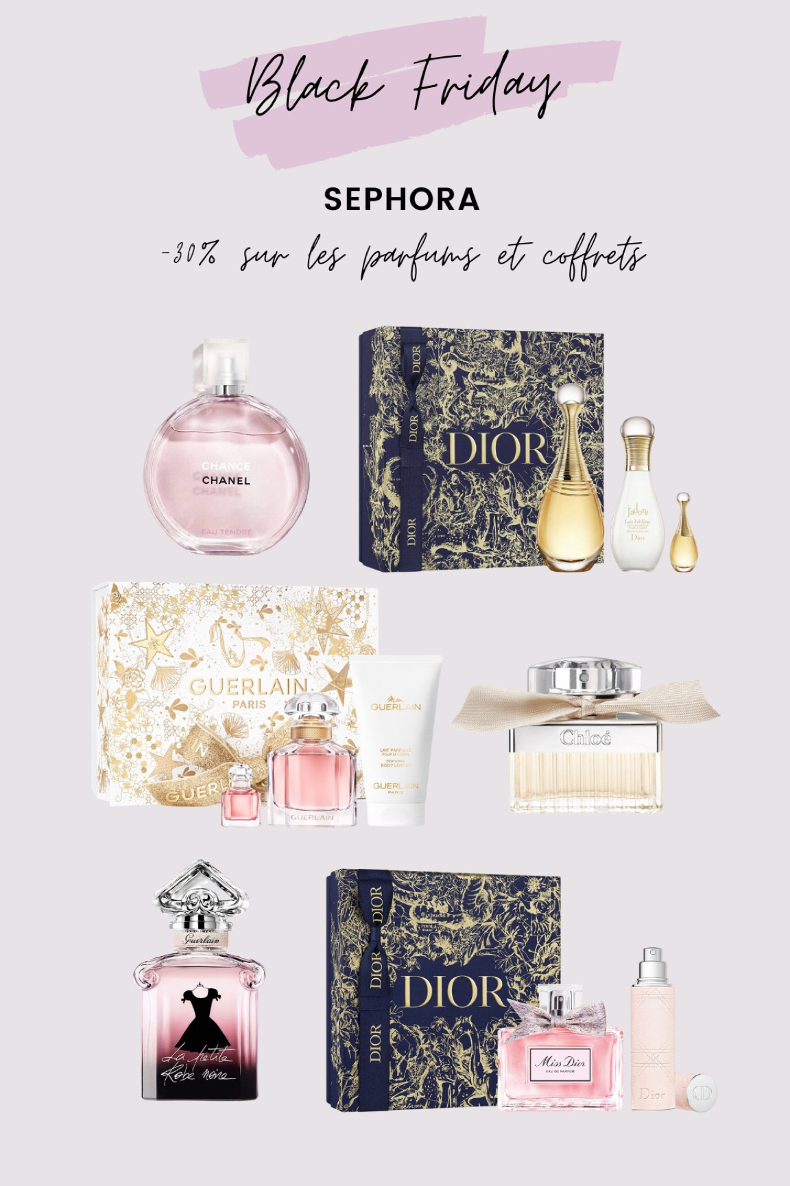 -30% sur les parfums et coffrets parfum chez Sephora pour le Black Friday 

#LTKCyberweek #LTKGiftGuide #LTKbeauty
