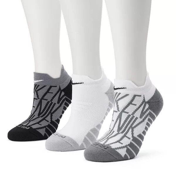 Women's Nike 3-Pack Dry Cushioned Training Socks | Kohl's