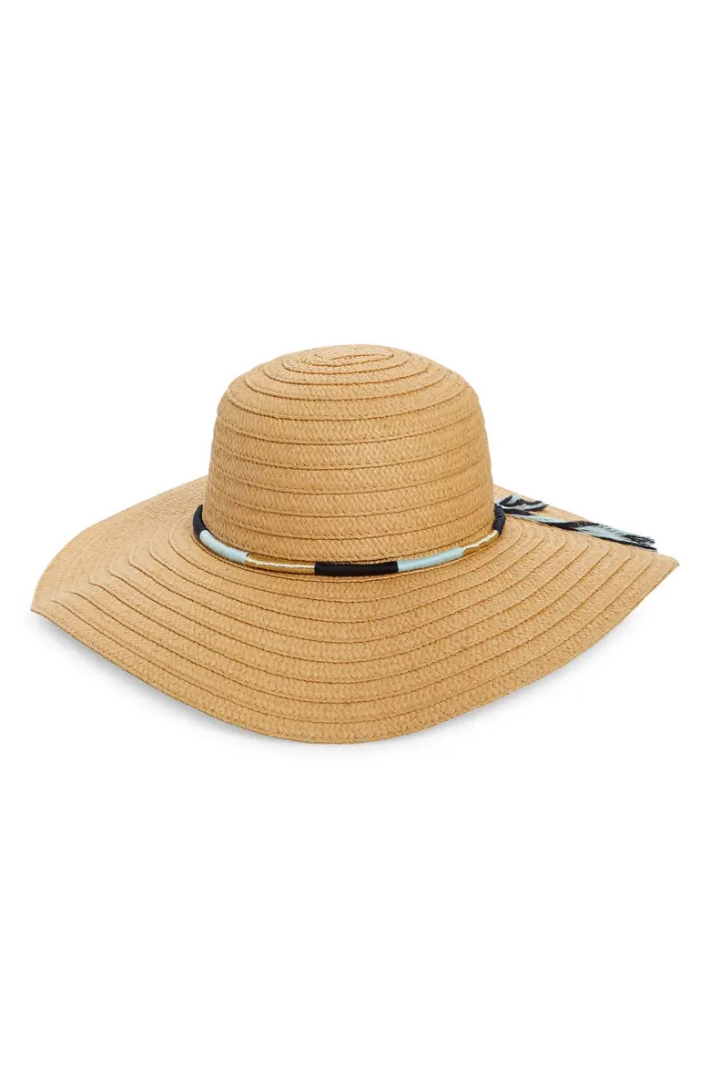 Thread Trim Floppy Straw Hat | Nordstrom