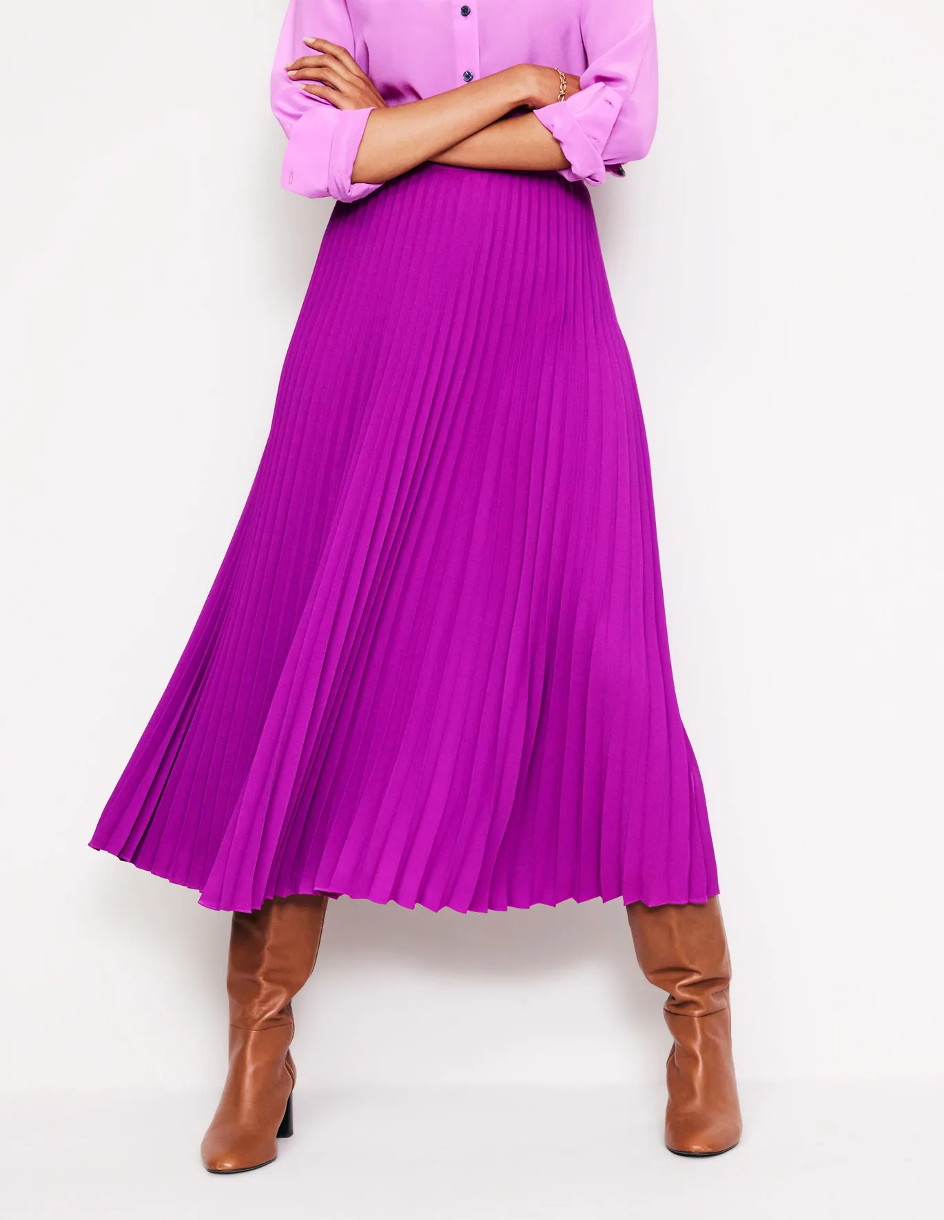 Camilla Pleated Midi Skirt | Boden (US)