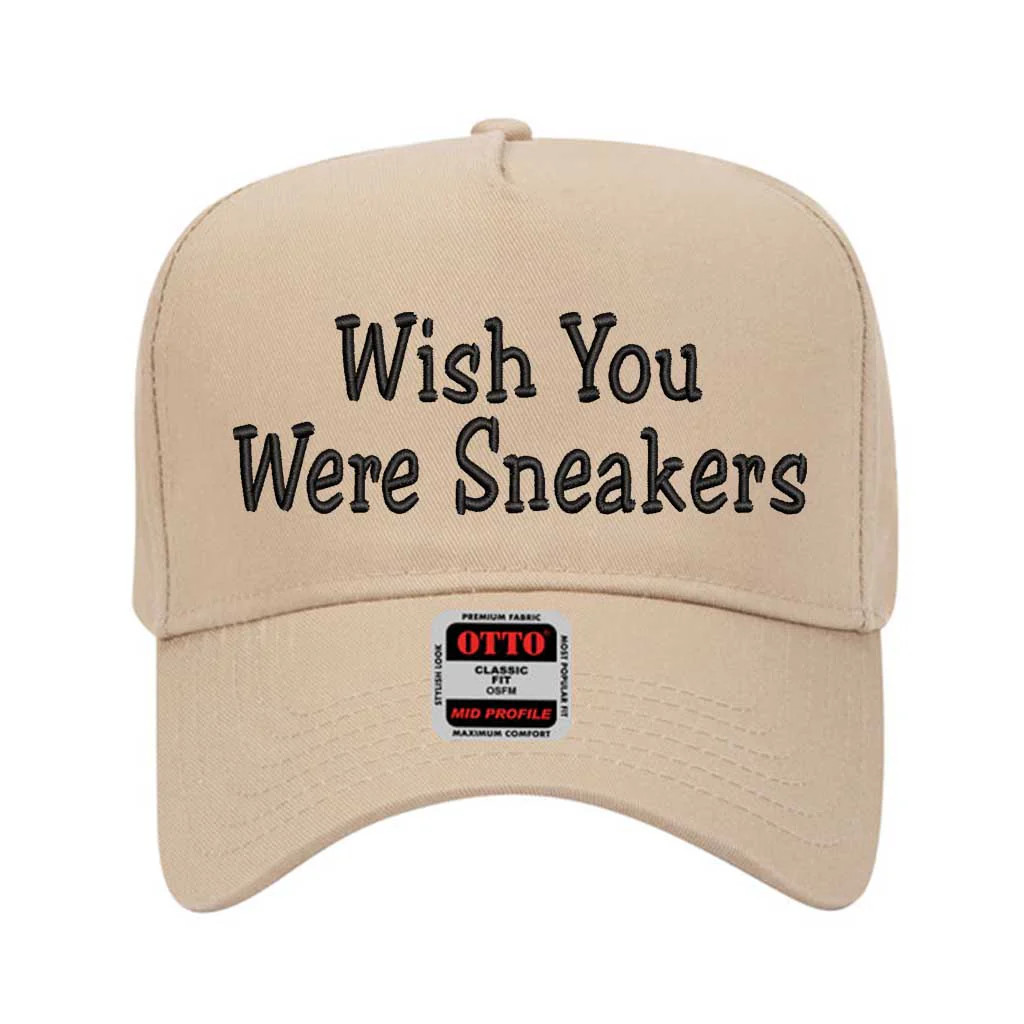 Wish You Were Sneakers 5-Panel Baseball Cap - Embroidered & Adjustable Hats | DSY Lifestyle