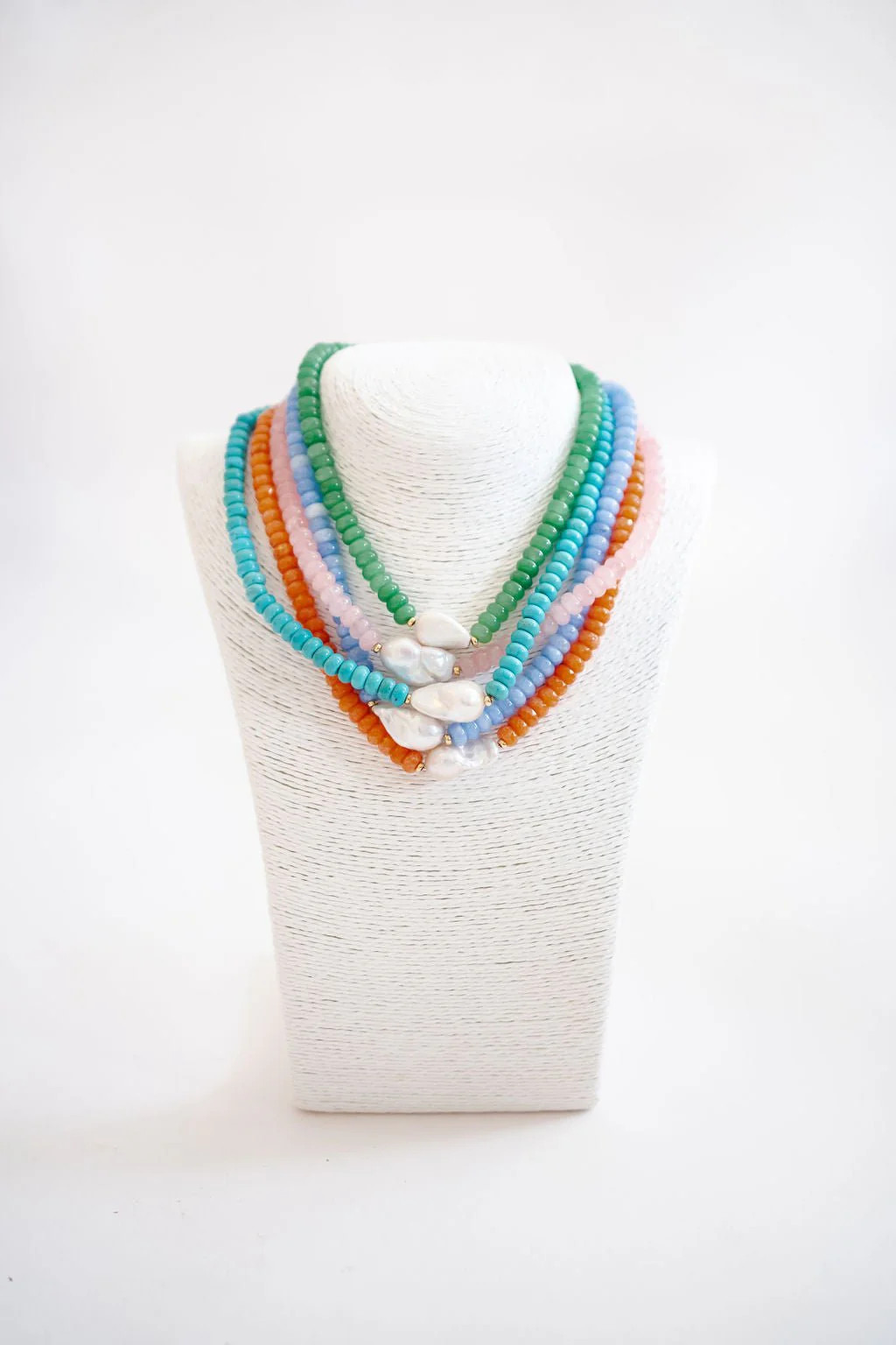Susie- Quartz Beaded Necklace with freshwater Pearl | Lisi Lerch Inc
