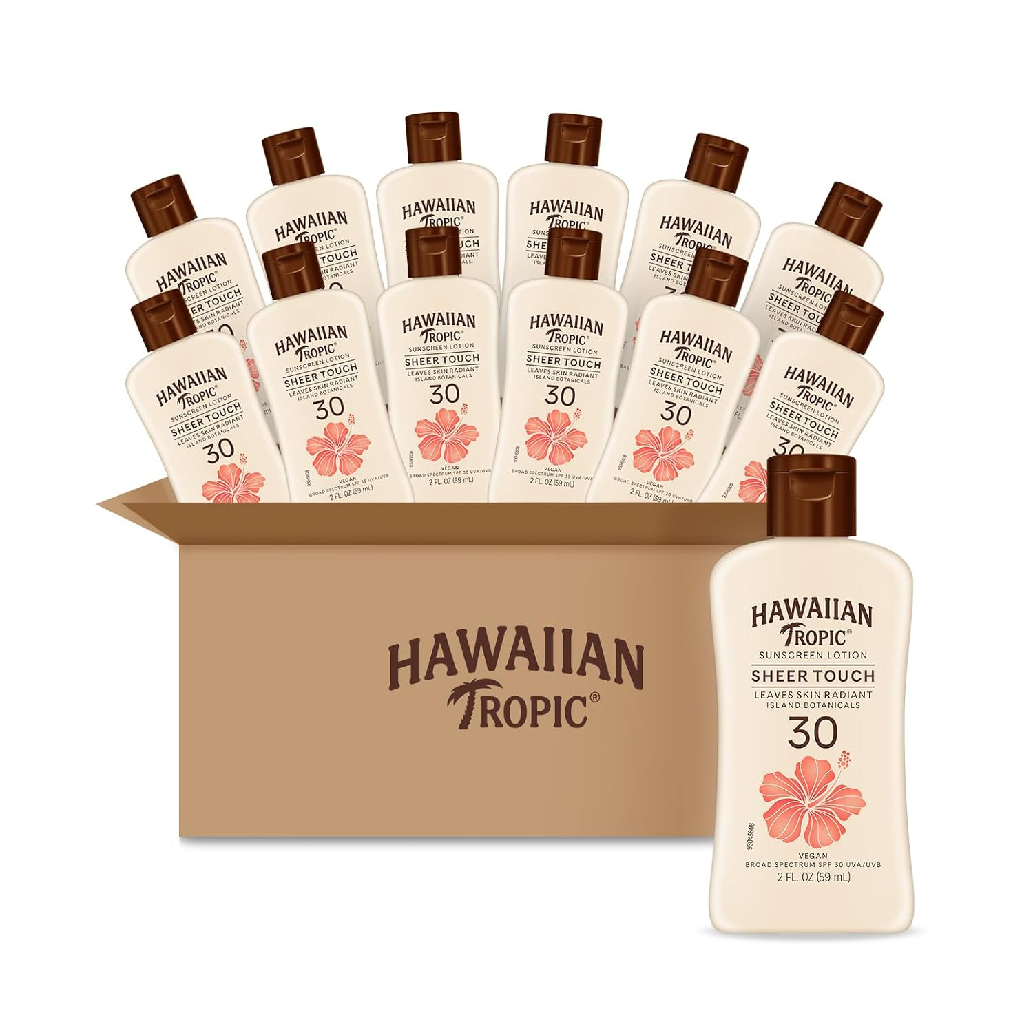 Hawaiian Tropic Sheer Touch Lotion, SPF 30, 2oz (Pack of 12) | Amazon (US)