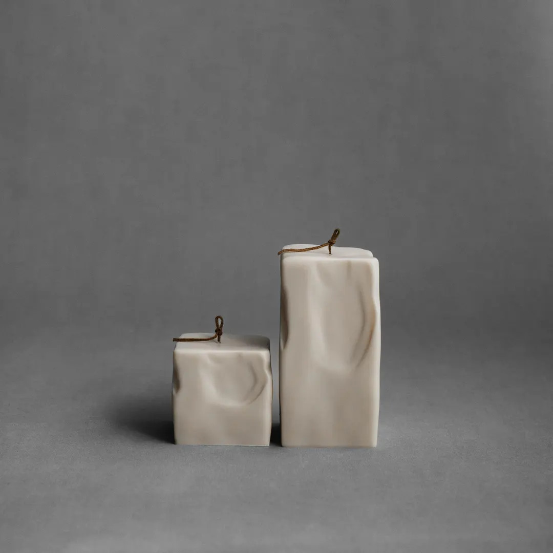 Handmade Raw Block Soy Wax Candle – Modern Neutral Decor | Etsy (US)