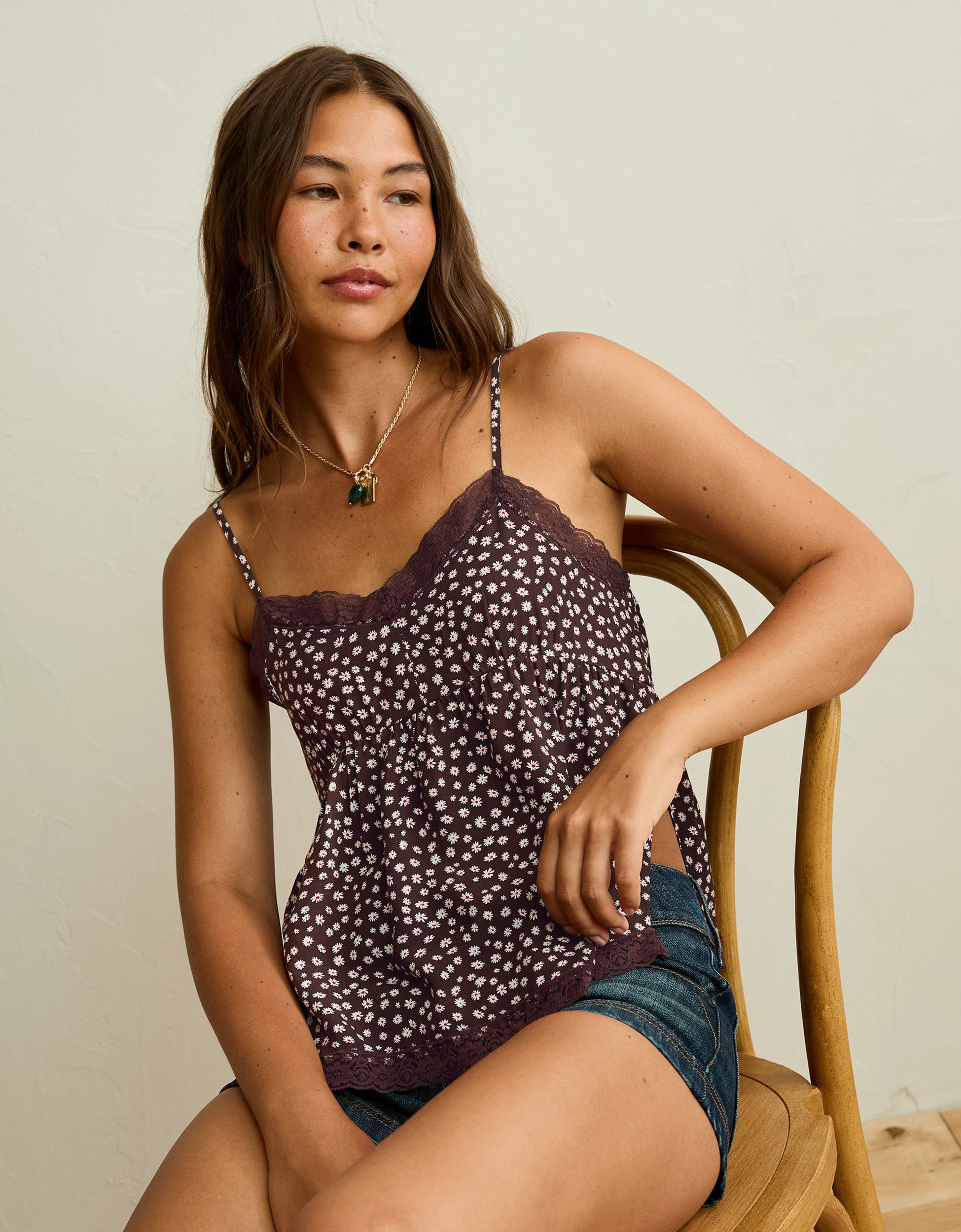 AE Lace-Trim Cami | American Eagle Outfitters (US & CA)