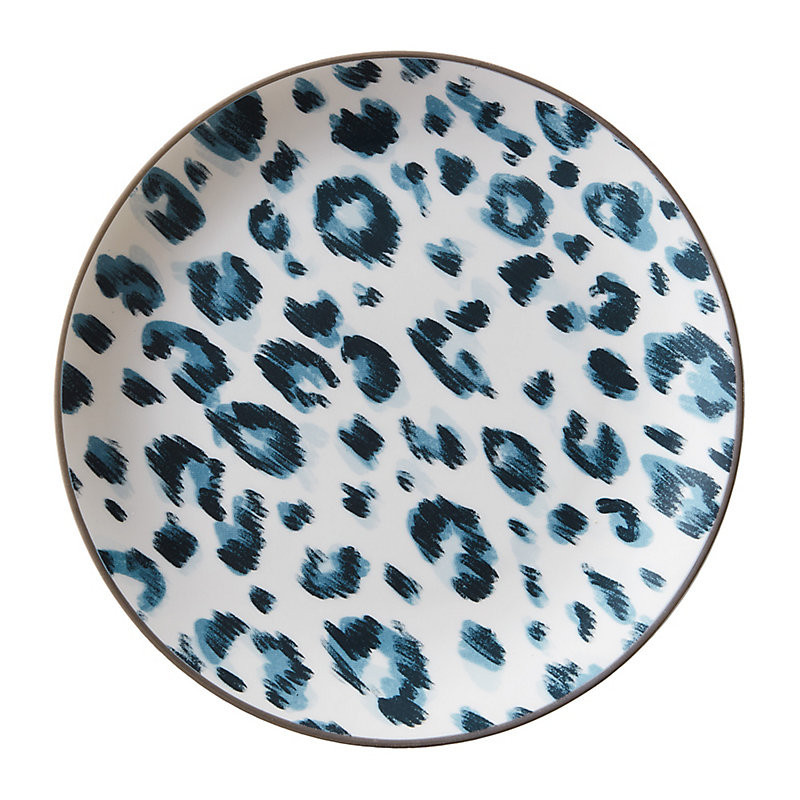 Set of 4 Leopard Accent Plates - Cornflower - Ballard Designs | Ballard Designs, Inc.