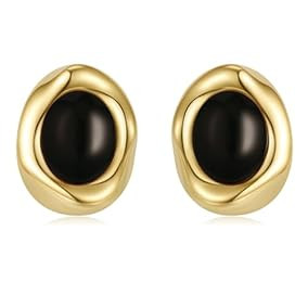 Dckazz Black and Gold Earrings... | Amazon (US)