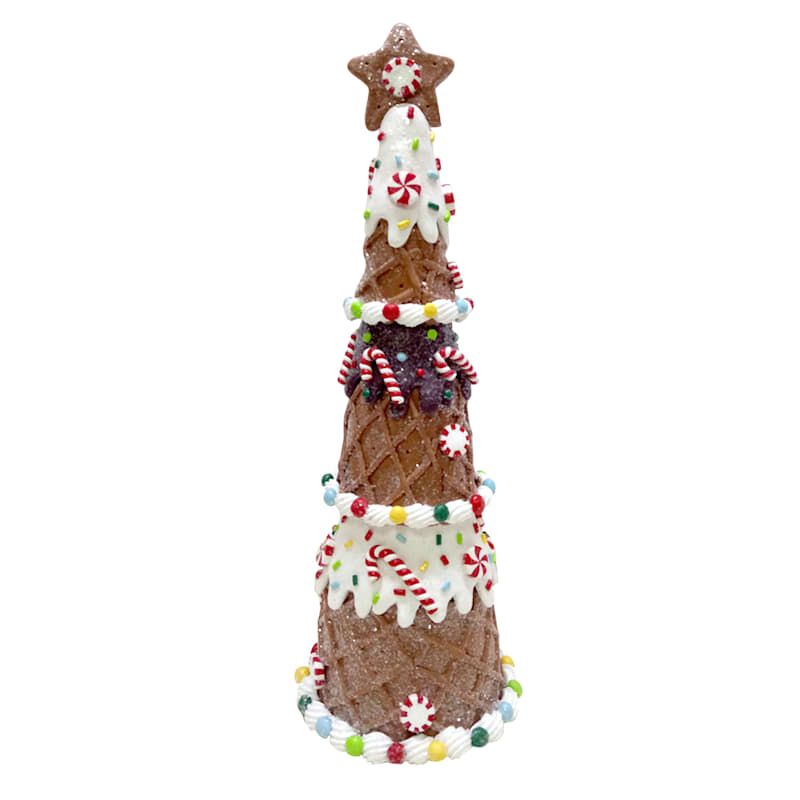 Gingerbread House Layered Dessert Cone Tree, 12" | At Home