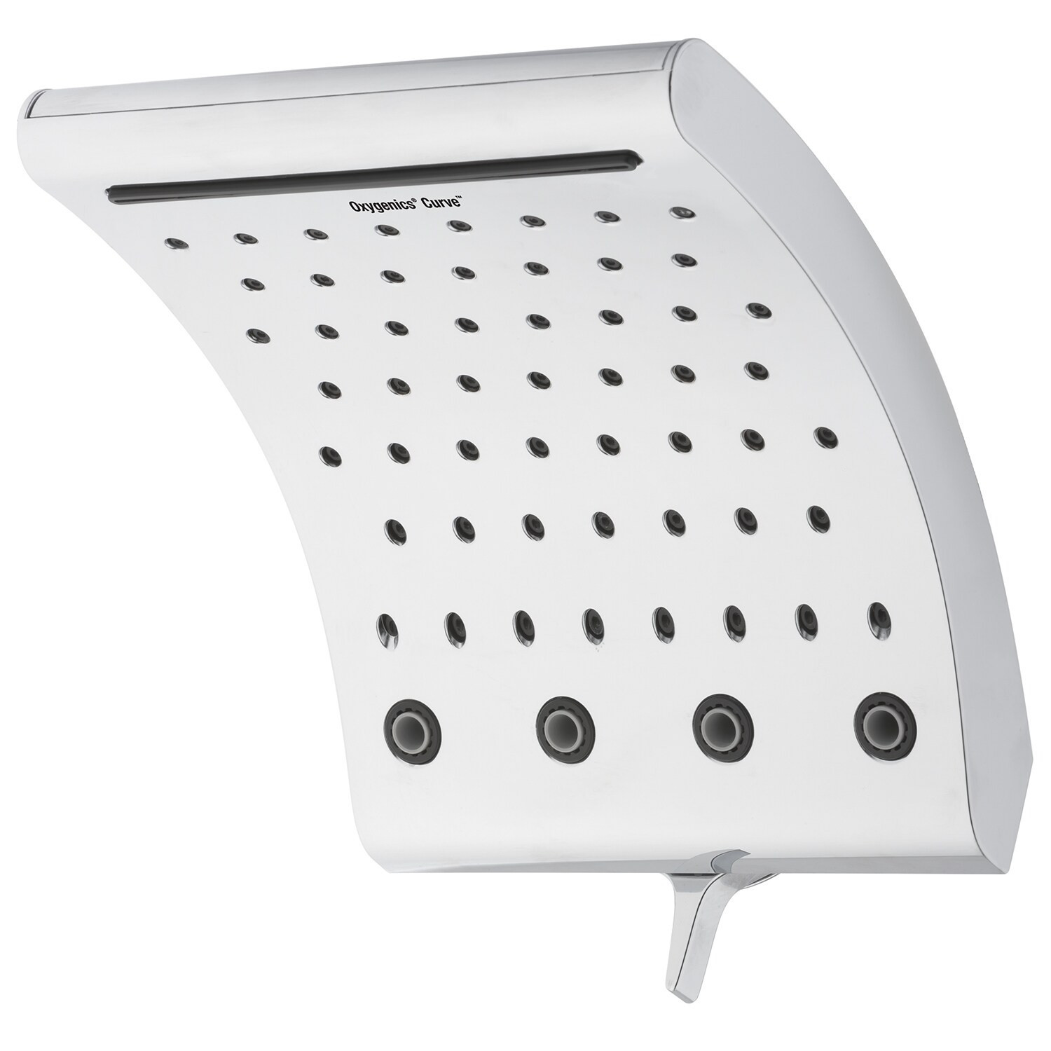 Oxygenics Curve 3-Settings Chrome Rectangle Fixed High Pressure Rain Shower Head 2-GPM | 43268 | Lowe's