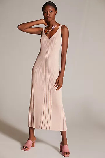 En Saison Pleated Midi Dress | Anthropologie (US)