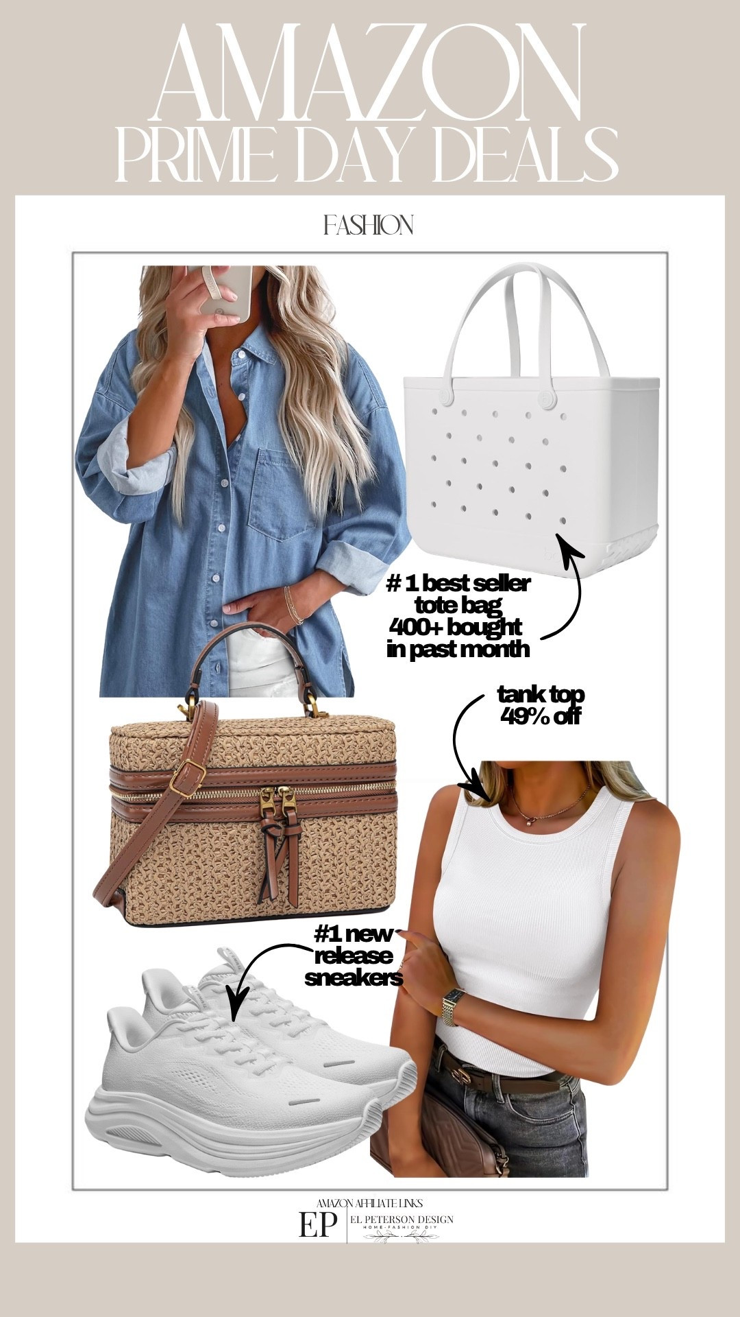 Amazon Prime Day Deals
Top
Tank top
Purse
Sneakers
Tote bag

#LTKSaleAlert