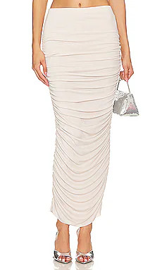 h:ours Arella Maxi Skirt in Bone from Revolve.com | Revolve Clothing (Global)