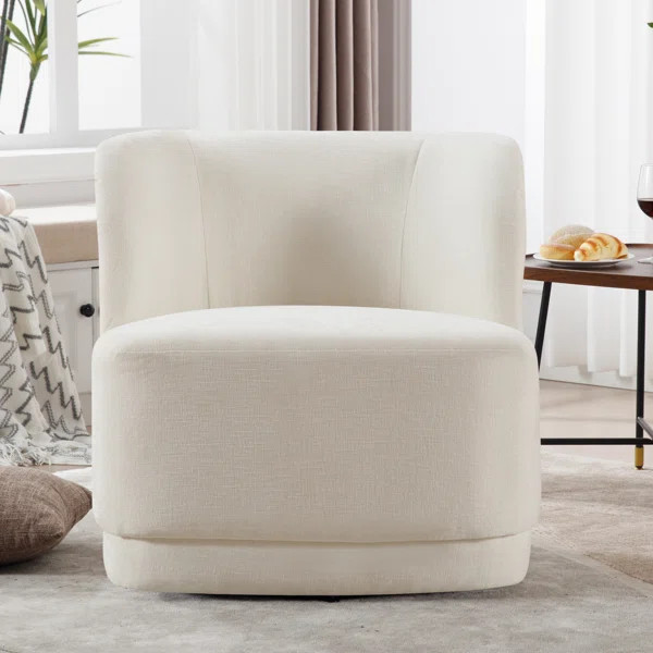 Prattsburgh 26.23" Wide Swivel Barrel Accent Chair | Wayfair North America
