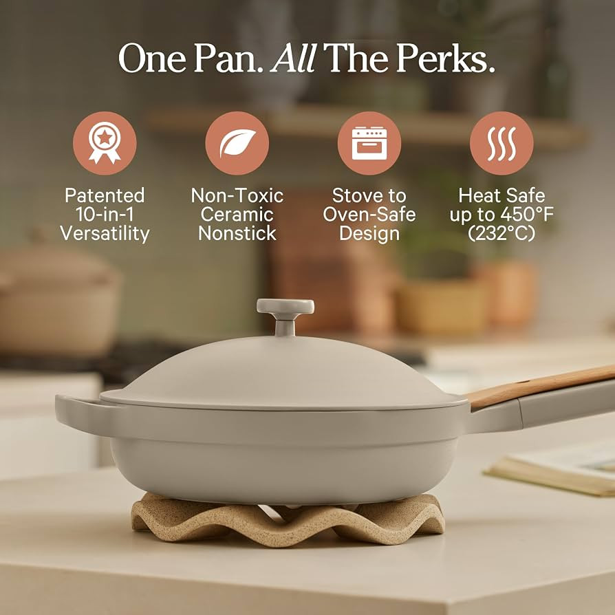 Our Place Always Pan 2.0 | 10.5" Ceramic Pan with Modular Lid, Steamer Basket & Spatula | Patente... | Amazon (US)