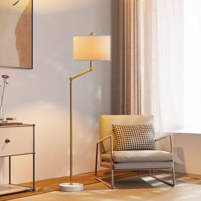 Maxax Modern Floor Lamp, 64.25" Vintage Standing Lamp with Marble Base Tall Lamp with PKnob switch Floor Lamps for Living Room, Bedroom | Target