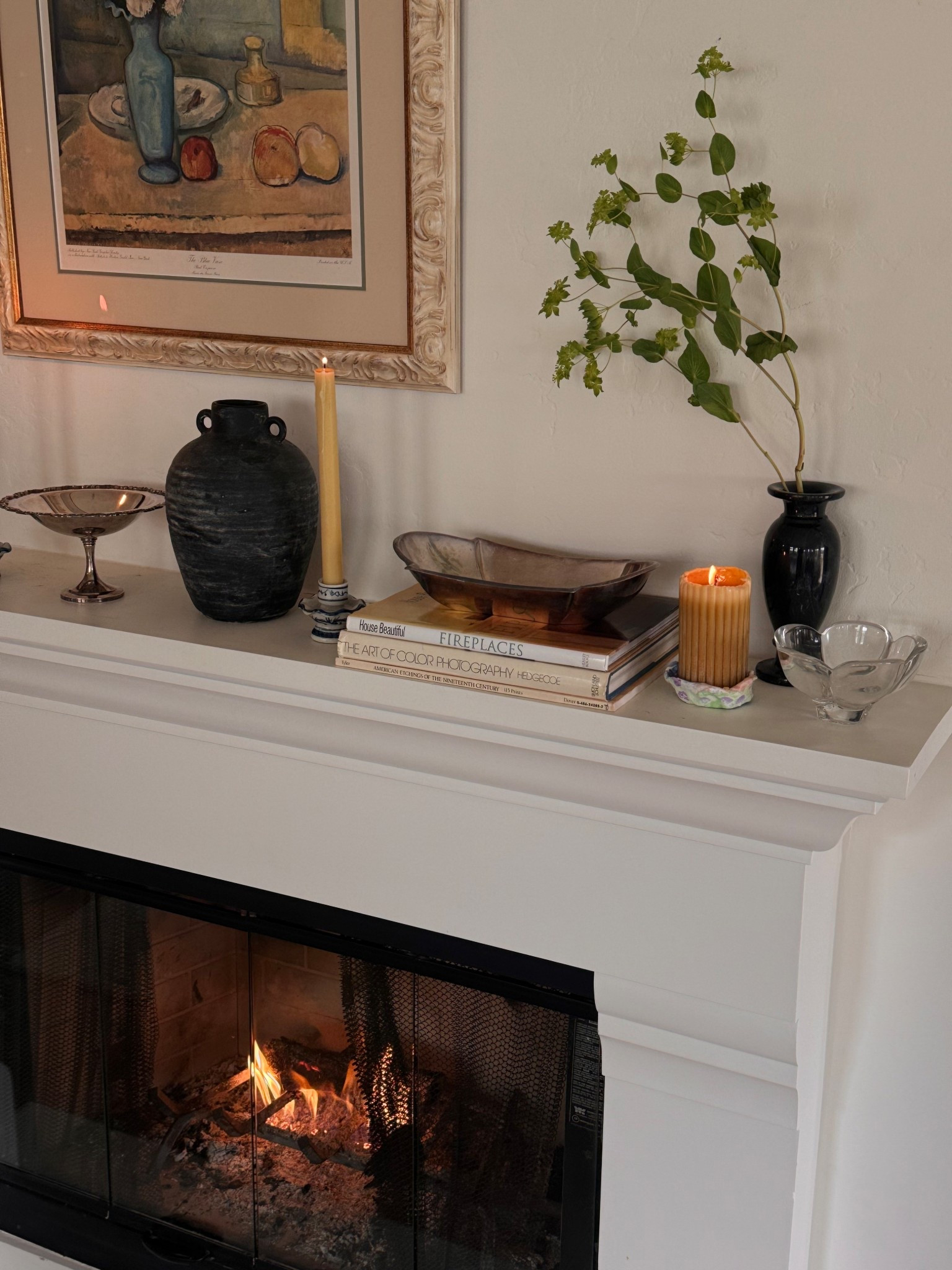  Vintage details on fireplace mantel 🕯️

#LTKHome #LTKFindsUnder100 #LTKStyleTip