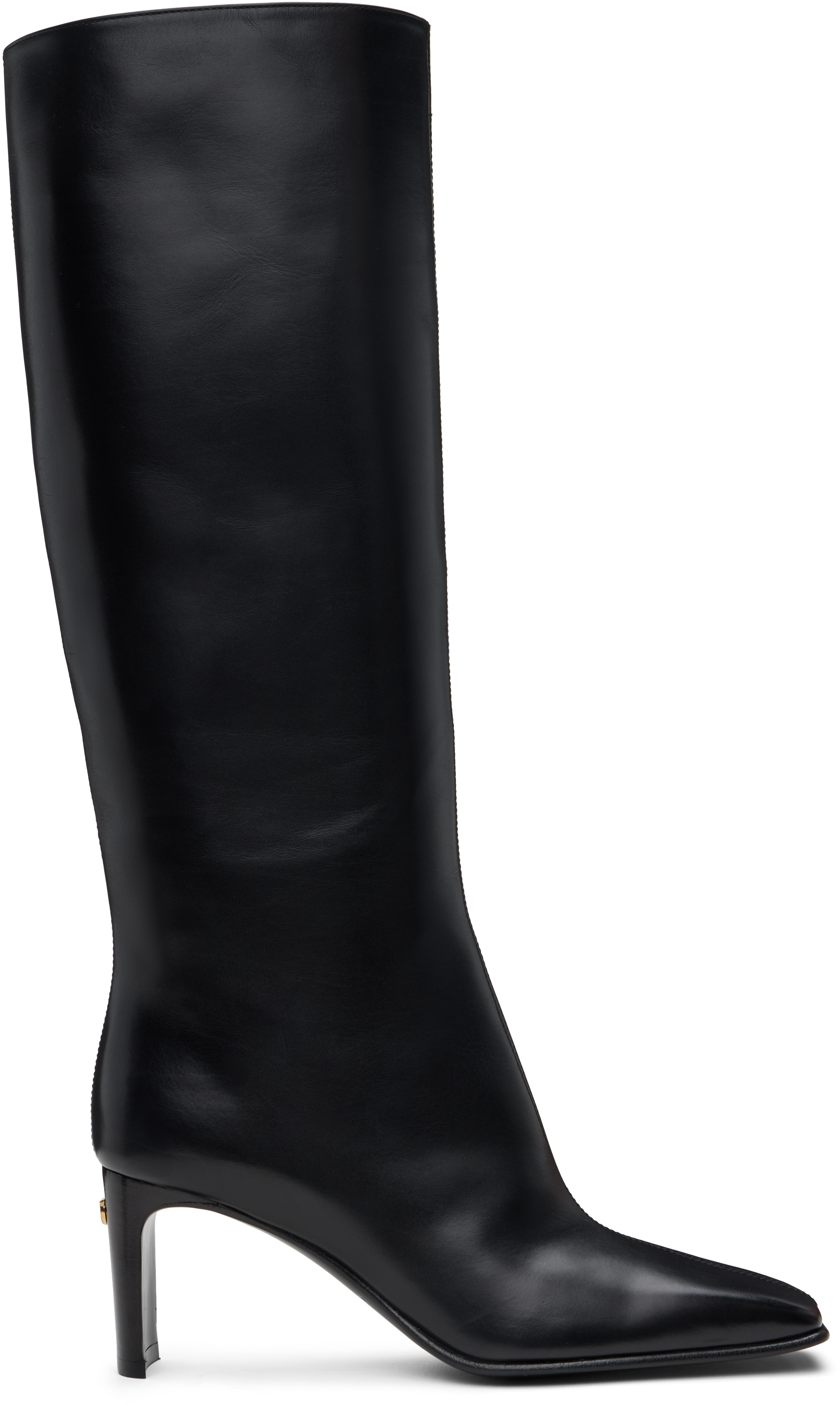 Ferragamo Black Knee High Boots | SSENSE
