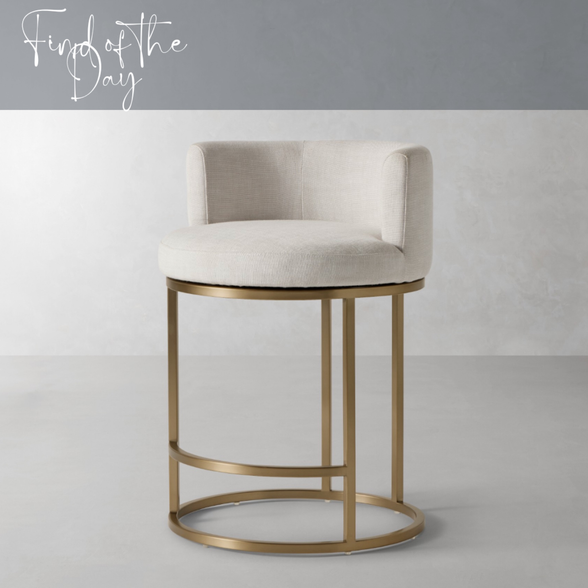 Add a stylish swivel stool to your kitchen island or bar area! We love this brushed gold and neutral stool because of the timeless design and finishes - it will work with any home design!

#LTKHoliday #LTKhome #LTKfamily