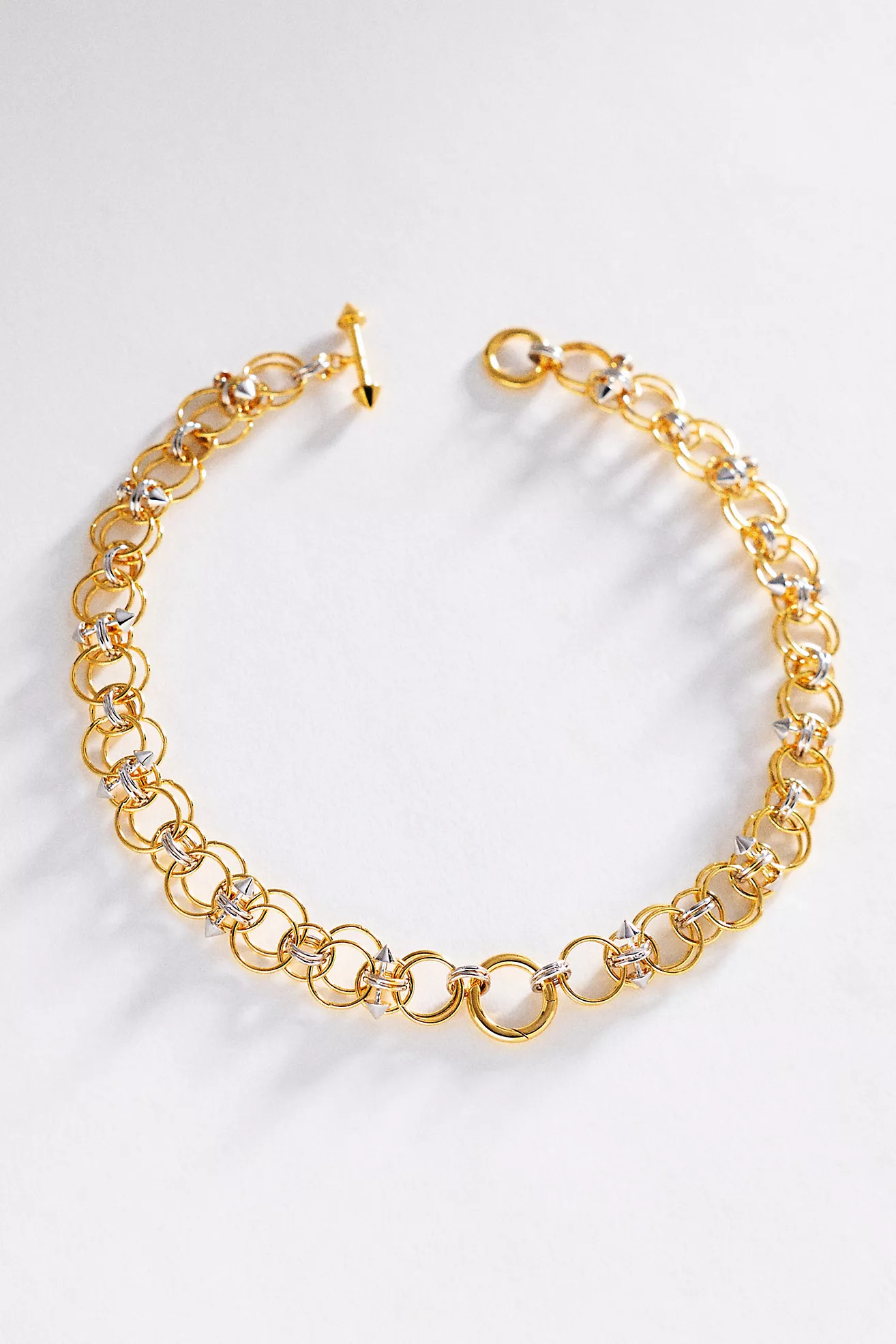 Awe Inspired Chain Mail Toggle Charm Collar Necklace | Anthropologie (US)