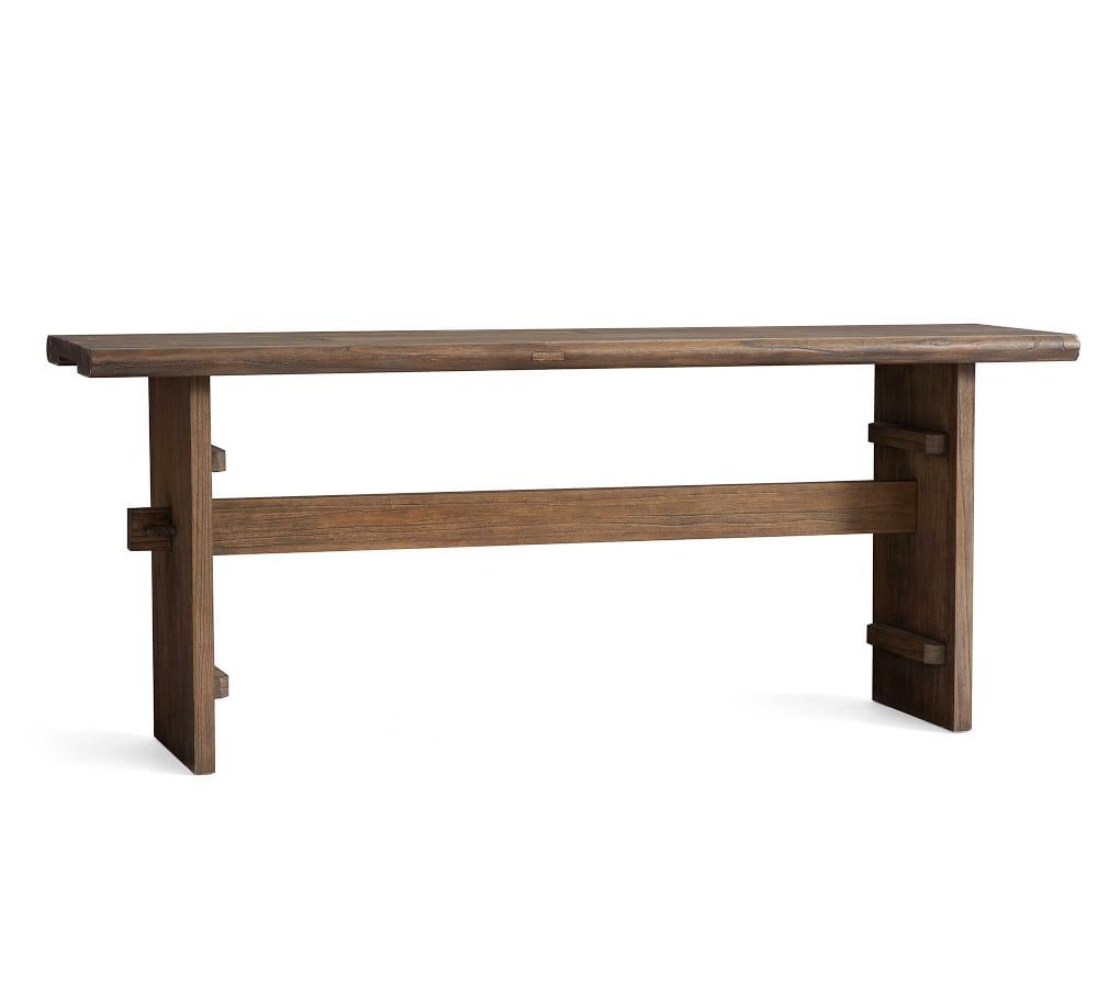 Easton 74&amp;quot; Reclaimed Wood Console Table, Weathered Elm | Pottery Barn (US)