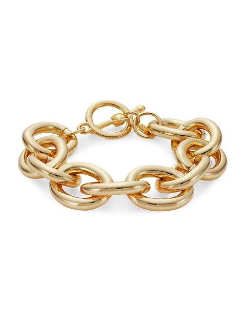 20K Goldplated Chunky-Link Toggle Bracelet | Saks Fifth Avenue