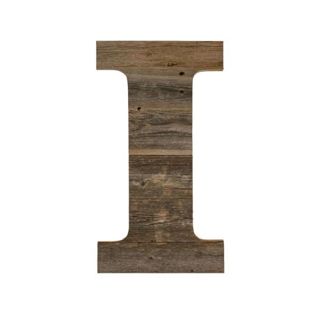BarnwoodUSA Rustic Large 16 Free Standing Natural Weathered Gray Decorative Monogram Wood Letter (I) | Walmart (US)
