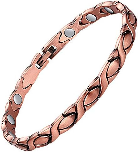 Feraco Copper Bracelets for Women, 99.99% Pure Copper Magnetic Bracelets with Effective Neodymium... | Amazon (US)