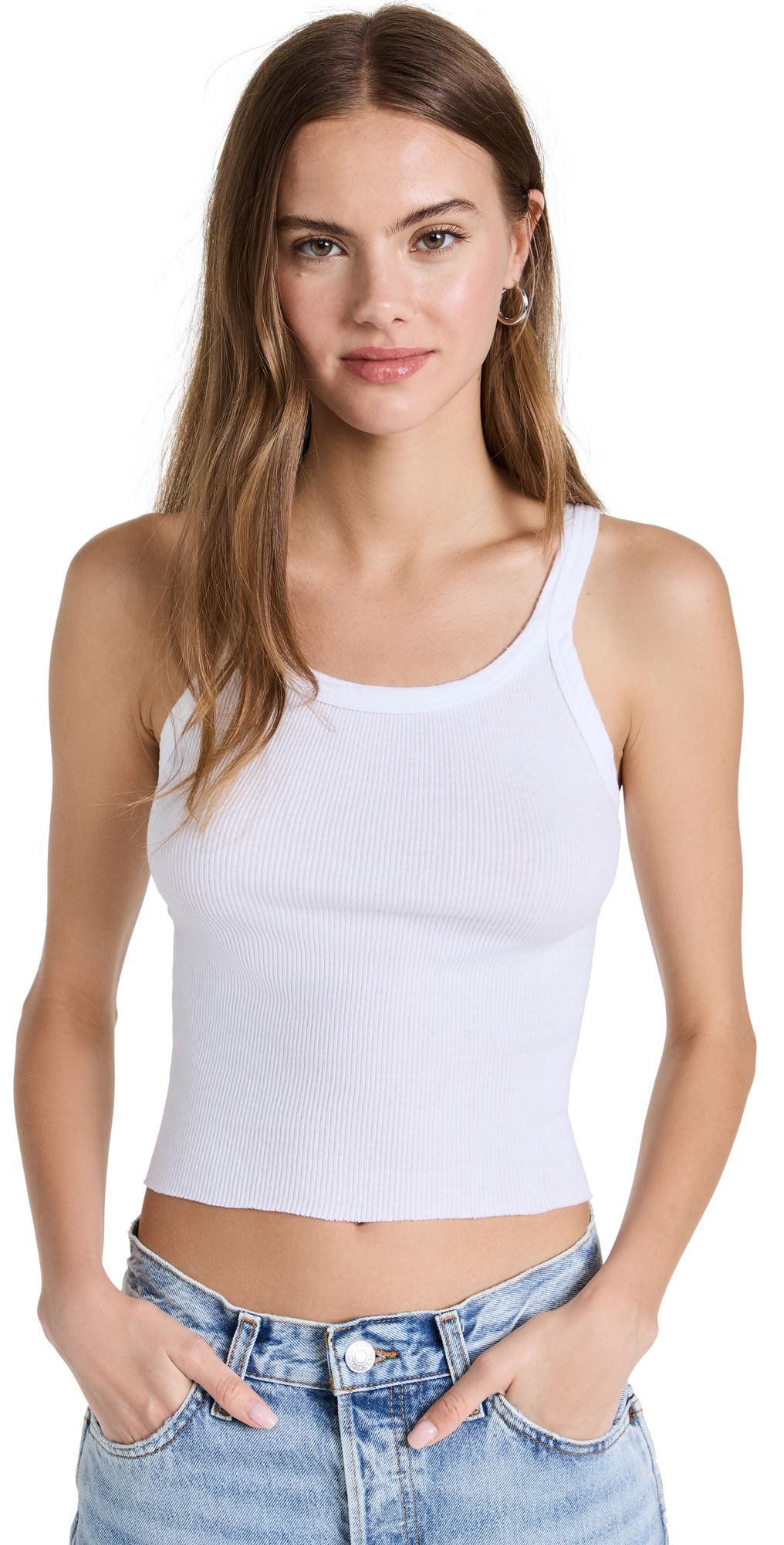 Cropped ribbed tank | Shopbop