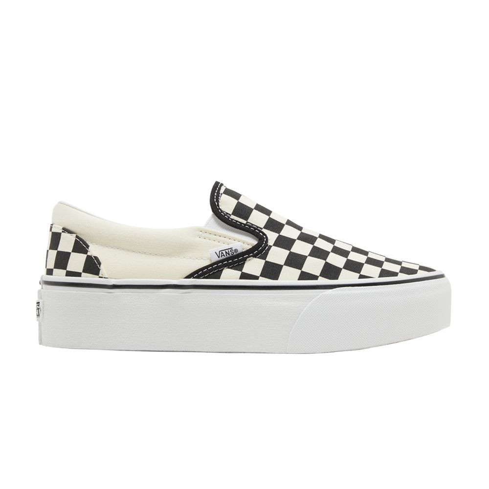 Vans Classic Slip-On Stackform 'Checkerboard - Black White' | Men's Size 4 | GOAT