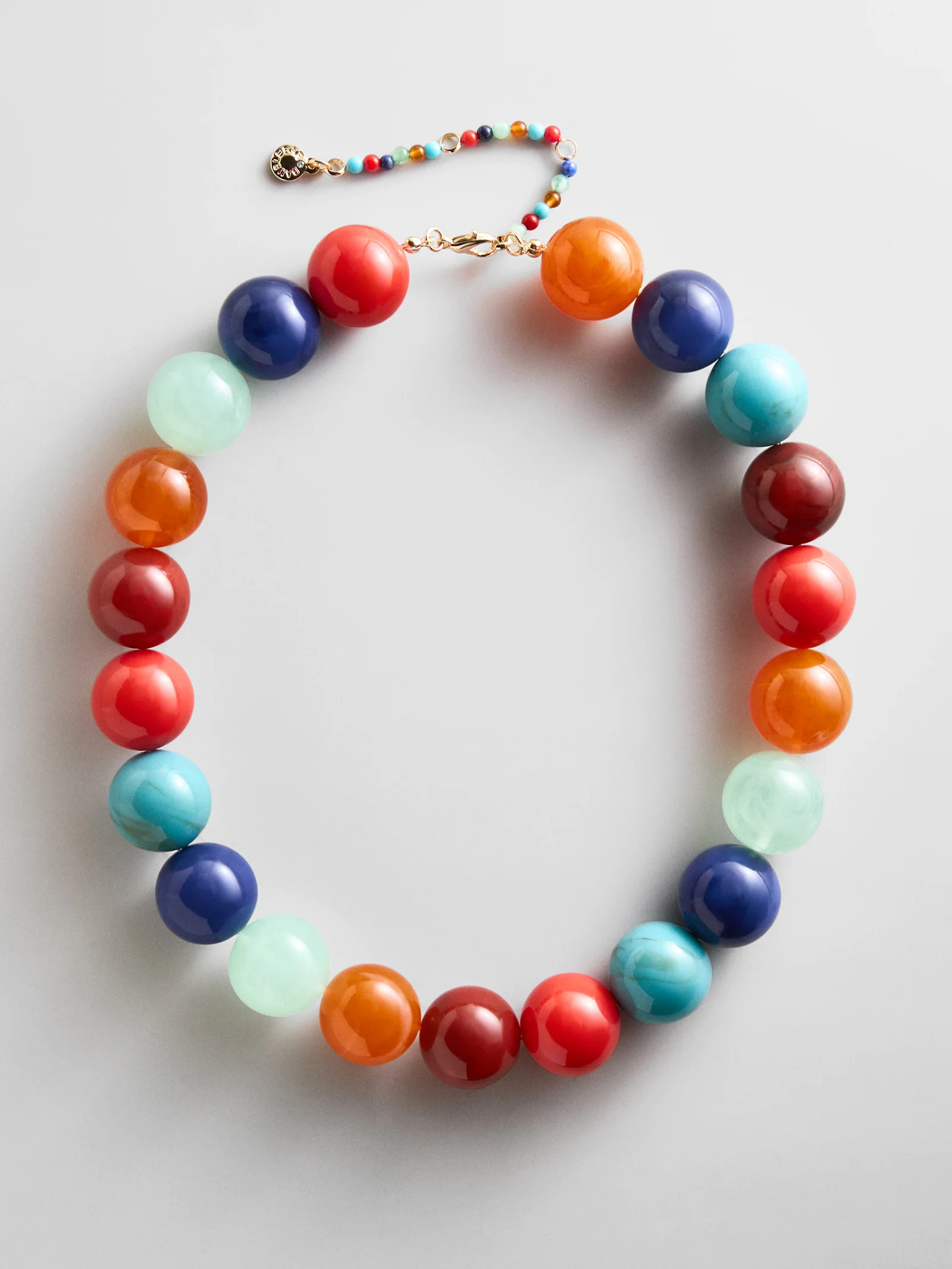 Jane Beaded Necklace - Red/Blue Multi | BaubleBar