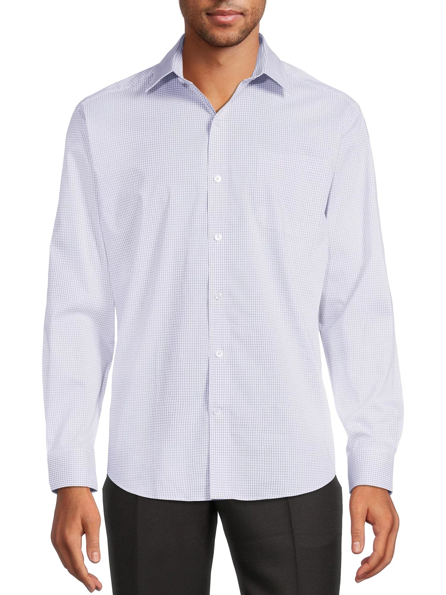 George Men's Classic Dress Shirt with Long Sleeves, Sizes S-3XL | Walmart (US)