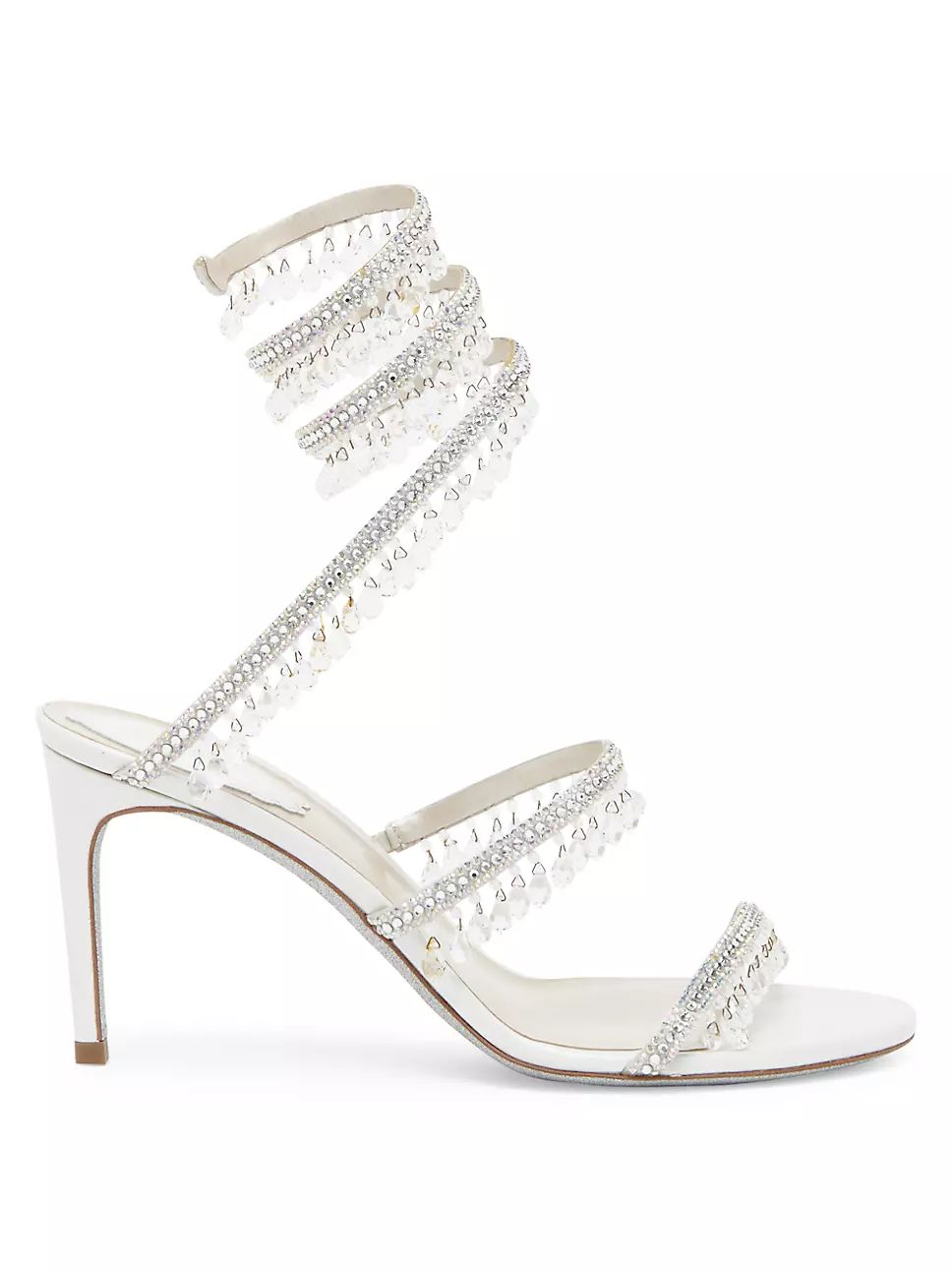 Chandelier Crystal-Embellished Wrap Sandals | Saks Fifth Avenue