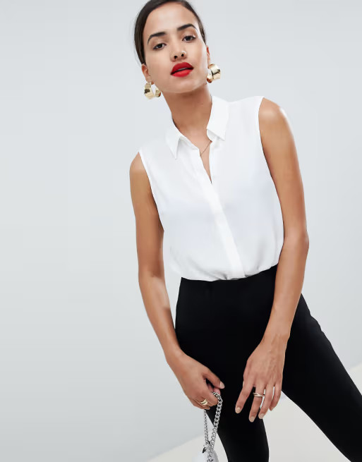 ASOS DESIGN sleeveless soft shirt | ASOS US
