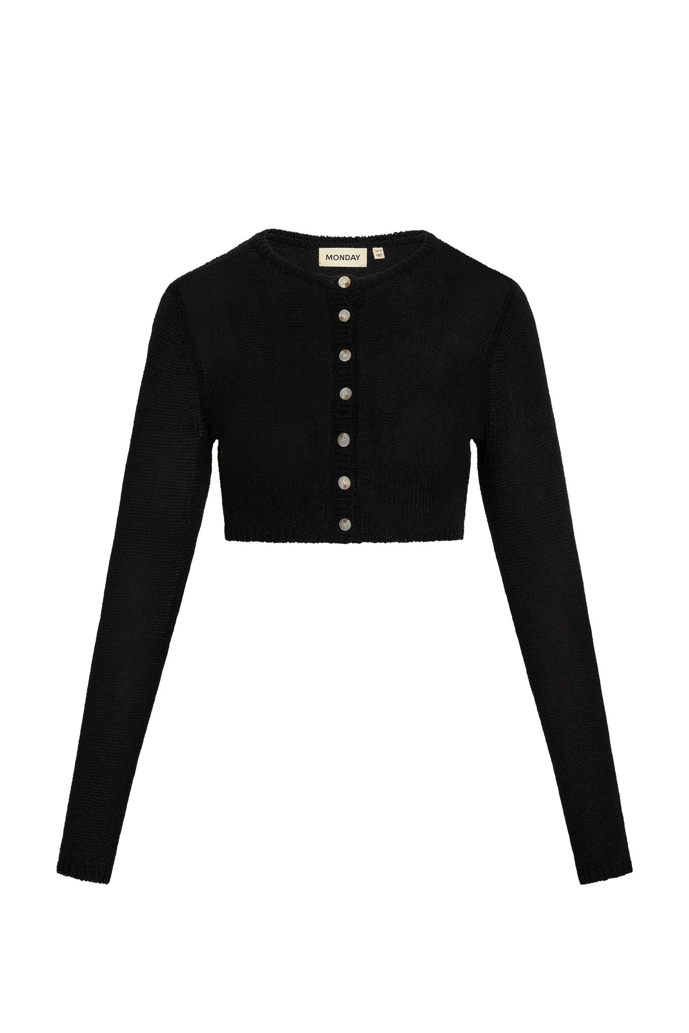 Genoa Cardigan - Black Open Jersey | Monday Swimwear