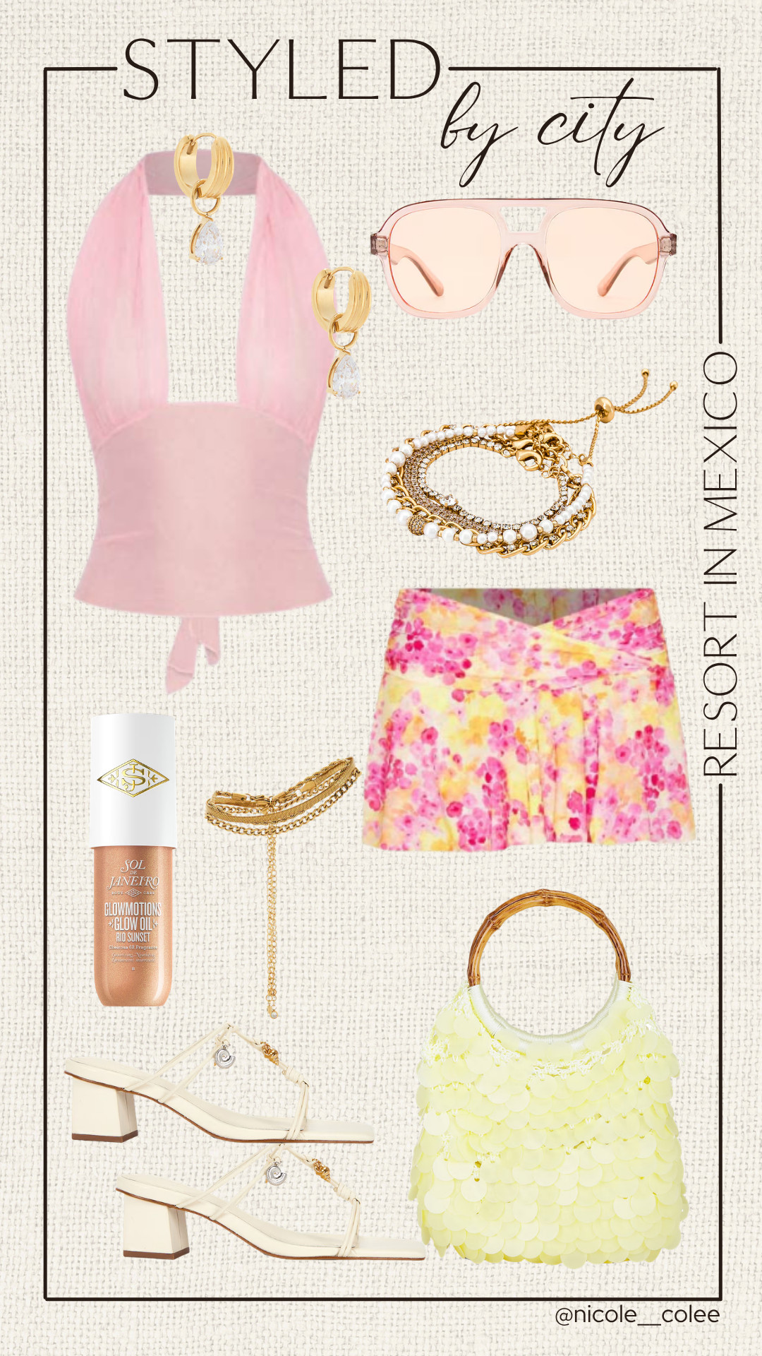 Resort Mexico 🌺

Bright colors, golden skin, and vacation mode officially activated. Think poolside margaritas, colorful prints, statement accessories, and that perfect golden-hour glow. This is exactly what I'd pack for a luxury resort getaway.

Everything is linked in my LTK! ☀️

#ResortStyle #VacationStyle #LTKStyle #NicoleColeeStyle #SummerWardrobe 

 #LTKdayinmylife #LTKgrwm #LTKootd