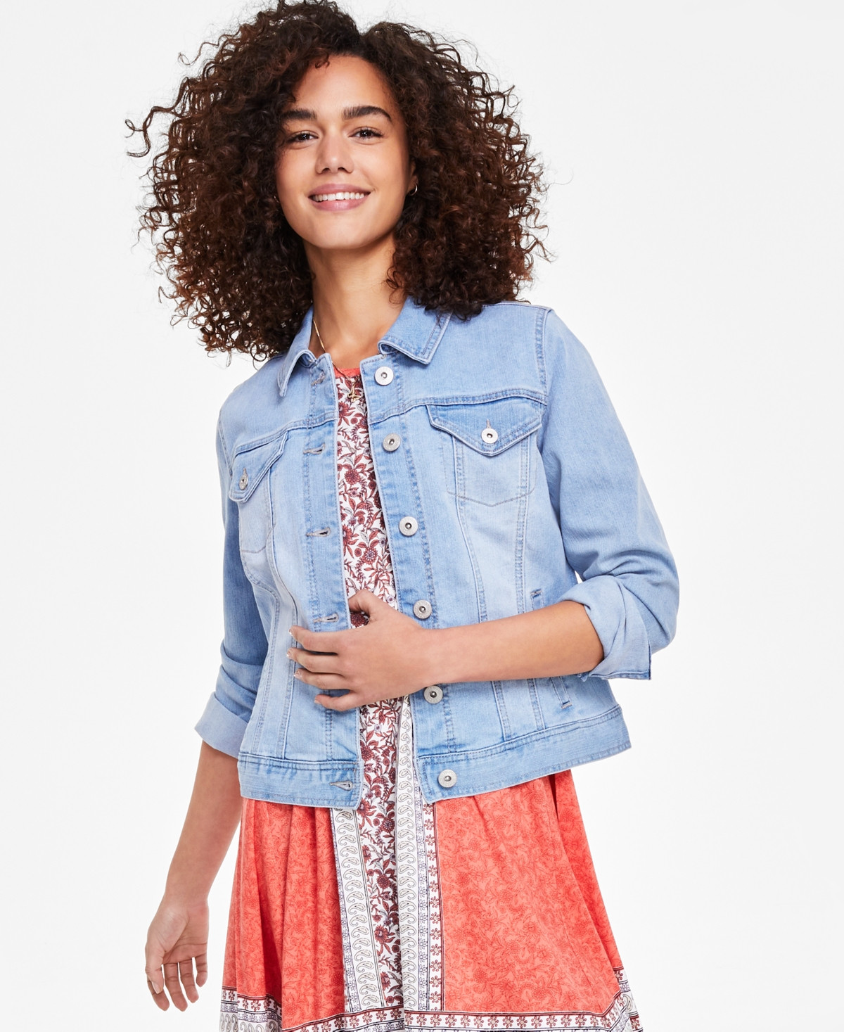 Style & Co Women's Classic Denim Jacket, Created for Macy's | Macys (US)