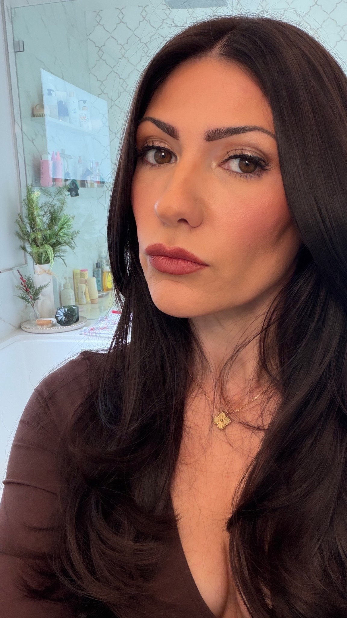 My holiday glam tutorial! Full video up on my Tik Tok! 