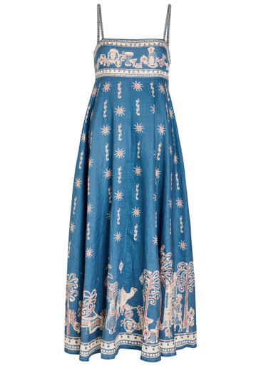 Acacia printed linen maxi dress | Harvey Nichols