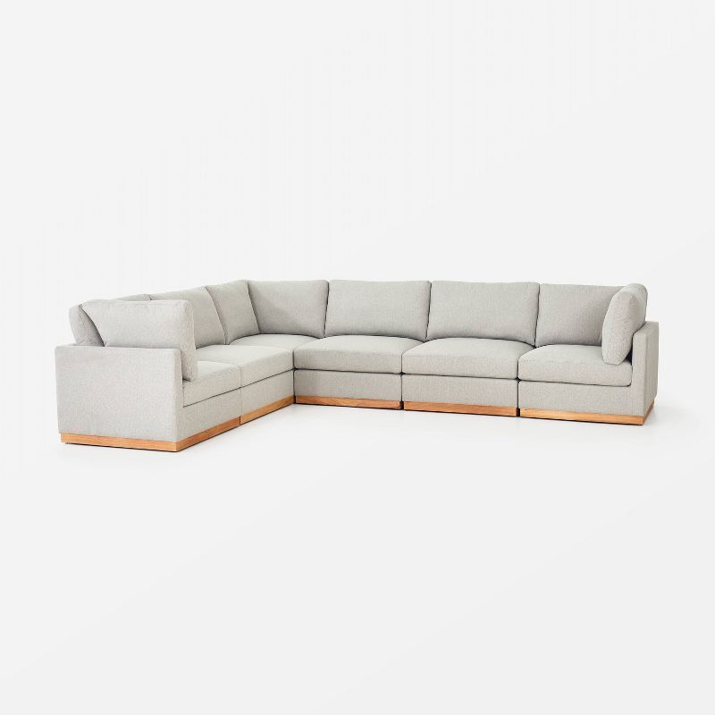 6pc Woodland Hills Modular Sectional Light Gray - Threshold™ designed with Studio McGee | Target