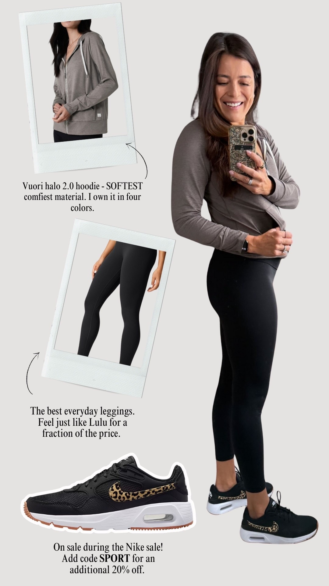 One of my go-to athleisure fits - comfy leggings, Nike shoes and a Vuori hoodie. 🤌🏽

#LTKSeasonal #LTKSaleAlert