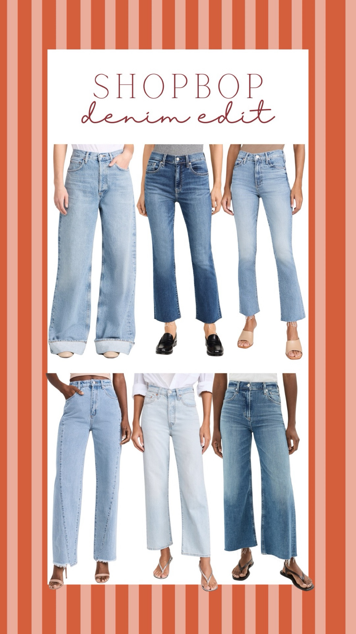 Shopbop Denim Edit 🧡 it’s the perfect time to purchase jeans for the season. Up to 25% off - 

#LTKSaleAlert #LTKFindsUnder100
