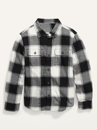 Built-In Flex Flannel Utility Pocket Shirt For Boys | Old Navy (US)