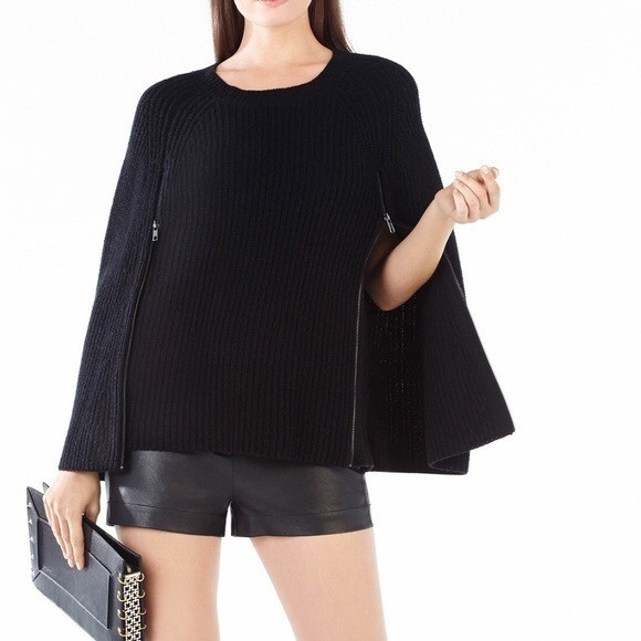 Bcbg MaxAzria Sherwin Zipper Ribbed Poncho | Poshmark