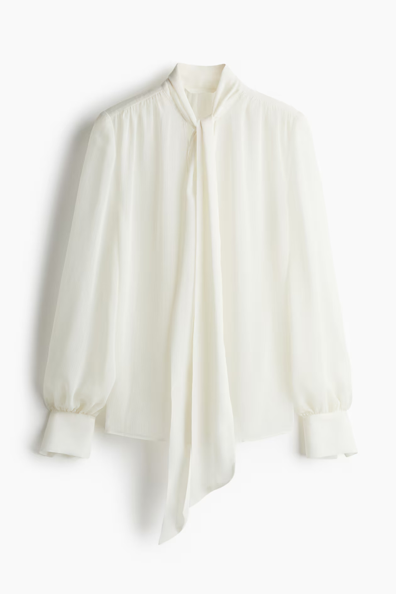 Tie-neck chiffon blouse | H&M (UK, MY, IN, SG, PH, TW, HK)
