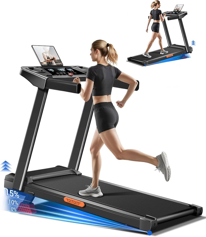 Treadmill with 15% Incline, 3-in-1 Portable Treadmills for Home and Office, Foldable Treadmill wi... | Amazon (US)