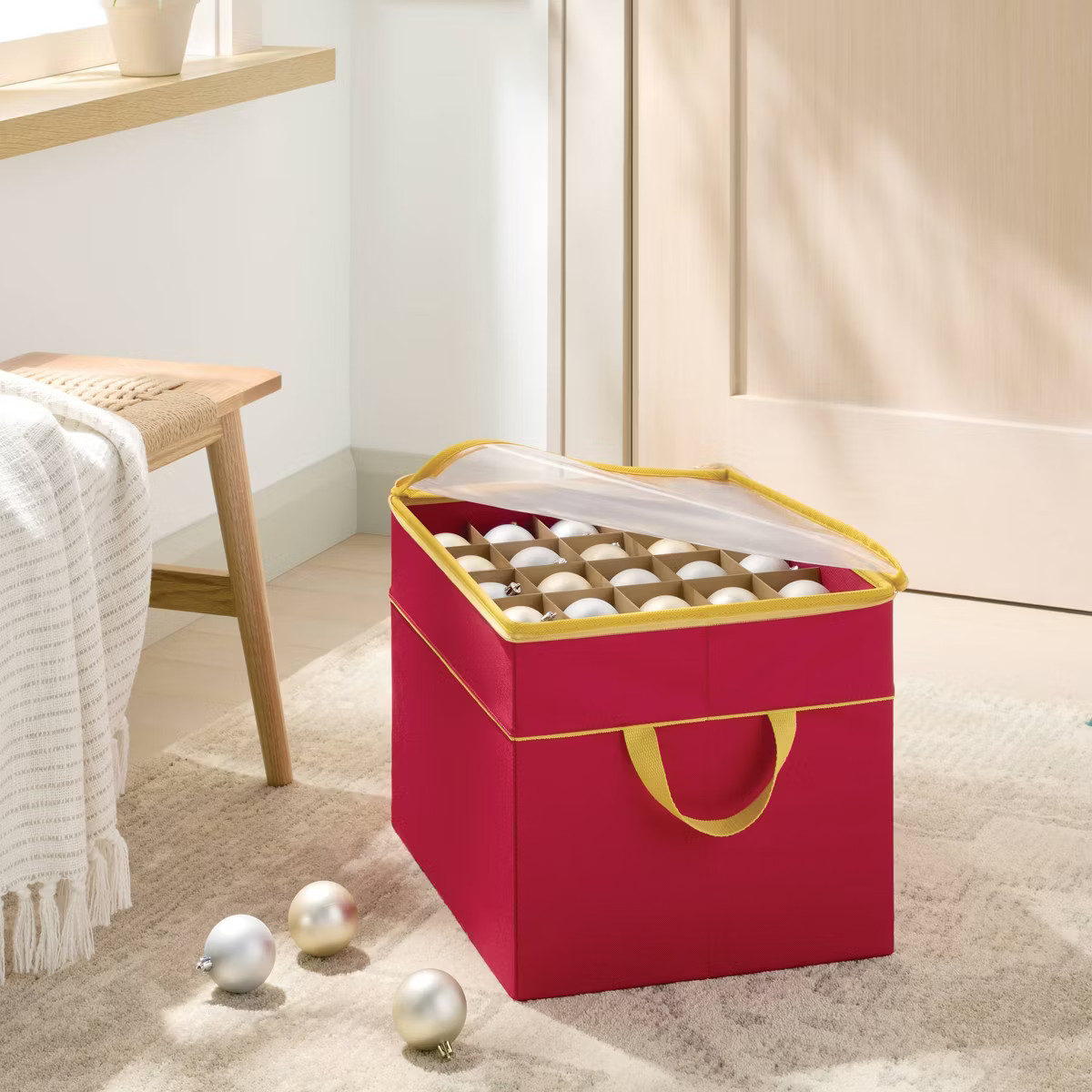 Soft Sided Christmas Ornament Storage Box - Brightroom™ | Target