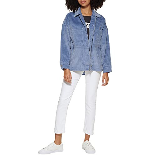 Levi's Women's Cotton Corduroy Shirt Shacket (Standard & Plus Sizes), Country Blue, Large | Amazon (US)