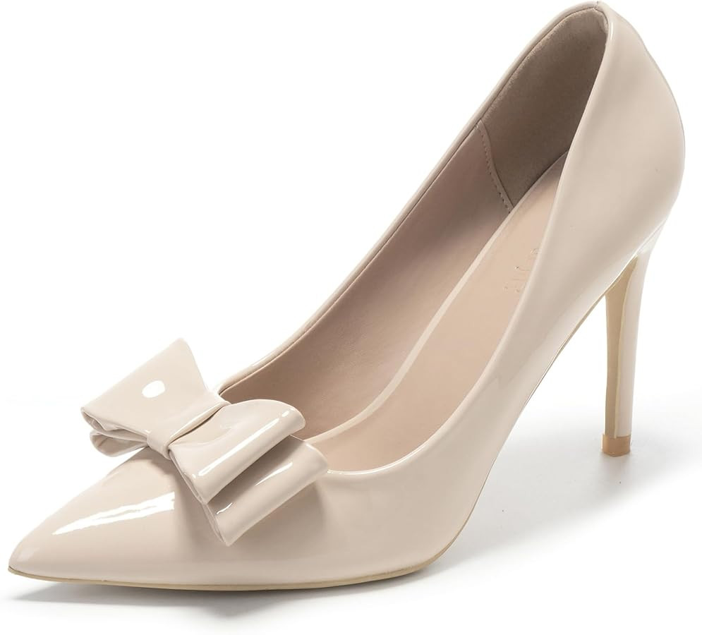 EBYNUE Women's Pumps Sexy Pointed Toe Closed Toe Heels 4 Inch Heels | Amazon (US)