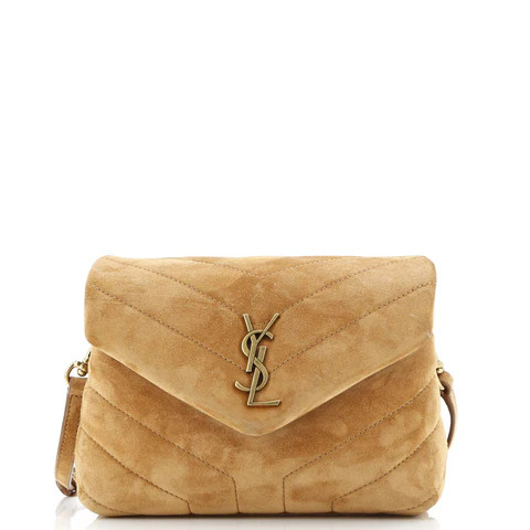 Loulou Shoulder Bag Matelasse Chevron Suede Toy | Rebag