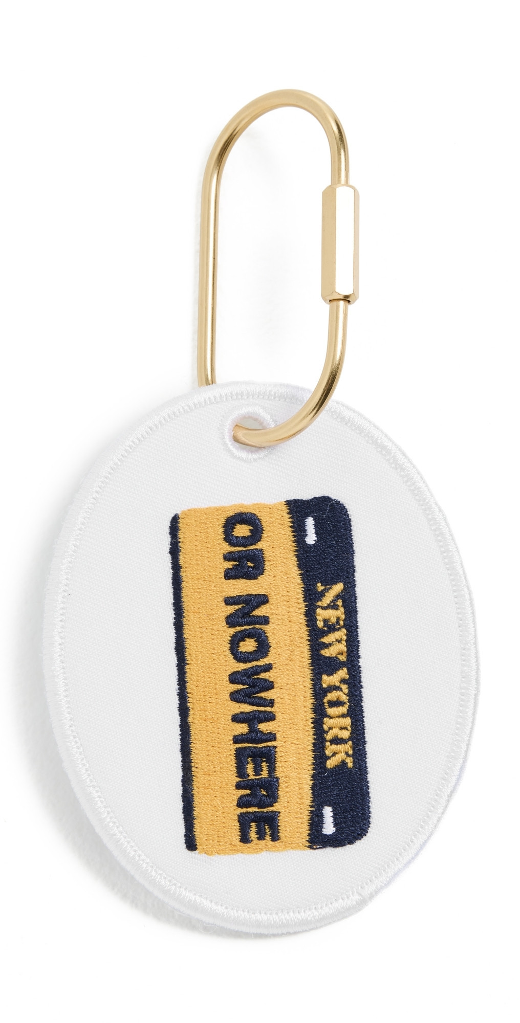 Abbode NY or Nowhere License Plate Charm White One Size | Shopbop